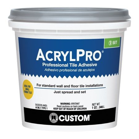 CUSTOM BUILDING PRODUCTS Construction Adhesive, White, 10 fl oz ARL4000QT